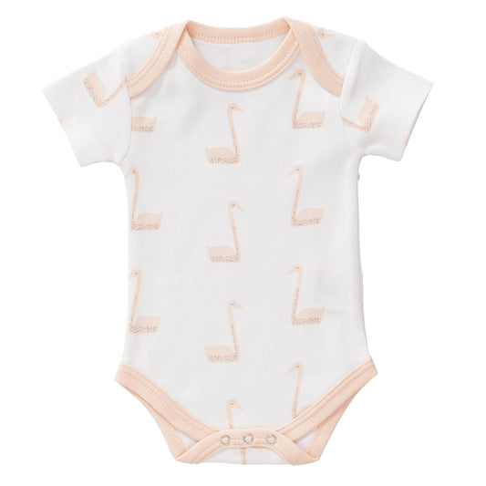 Short sleeve bodysuit - Swan pale peach by Fresk