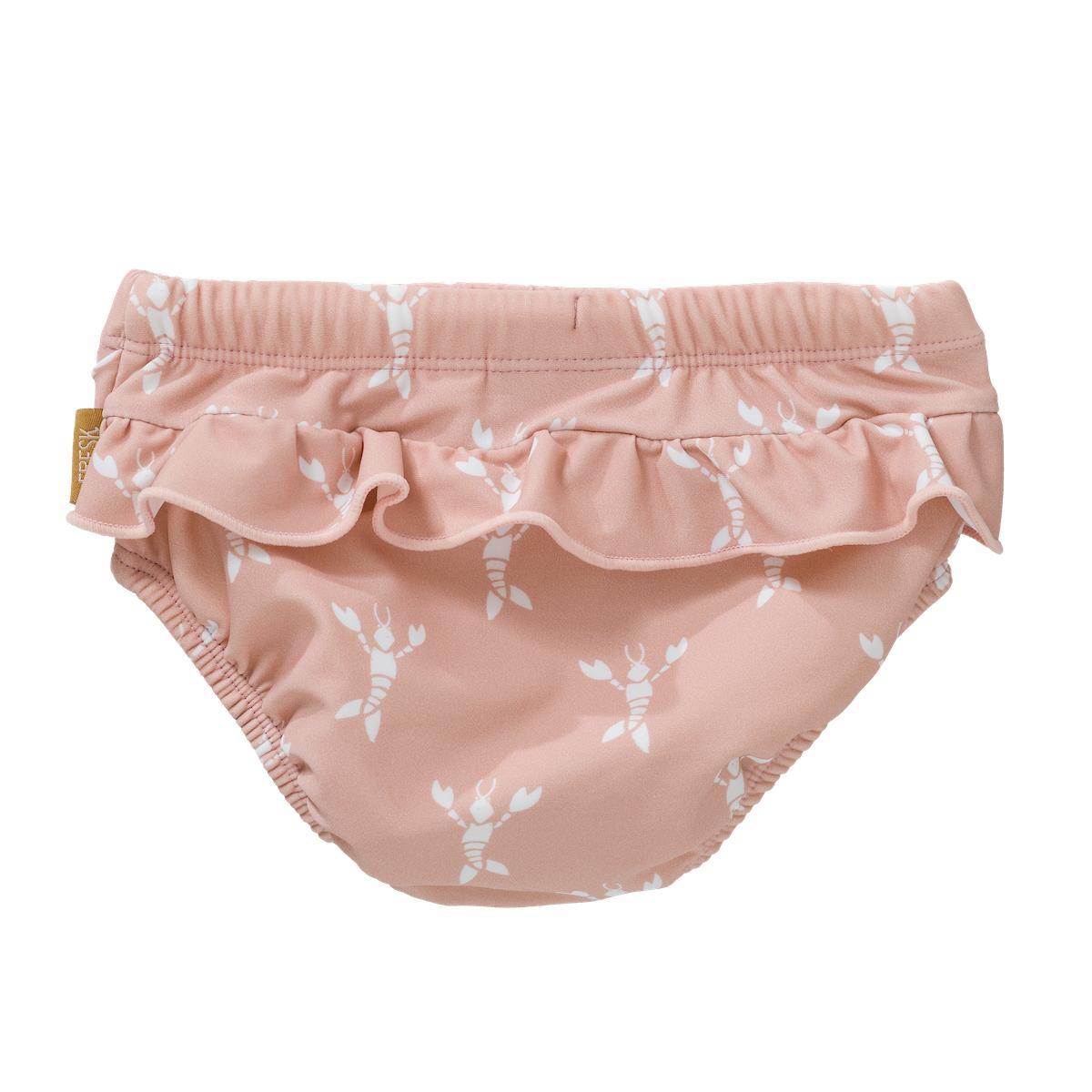 Baby UV protective swim shorts - Lobster Cameo Rose by Fresk