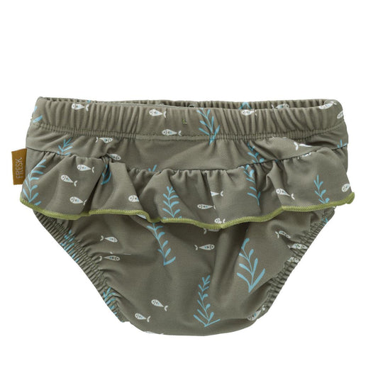 Baby's UV-resistant swim briefs for girls - Ocean Green by Fresk