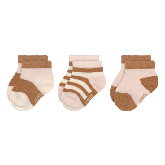 Lot de 3 paires de chaussettes basses - Pink & caramel