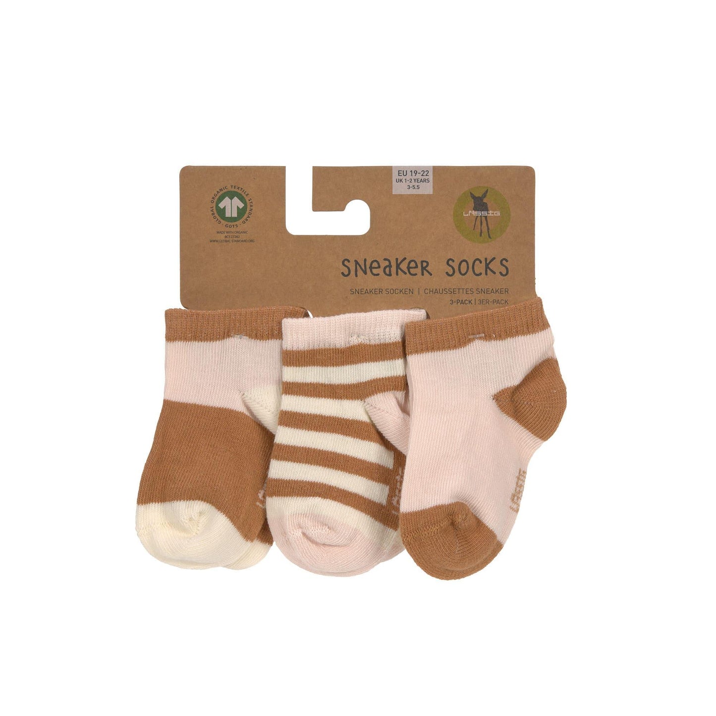 Lot de 3 paires de chaussettes basses - Pink & caramel