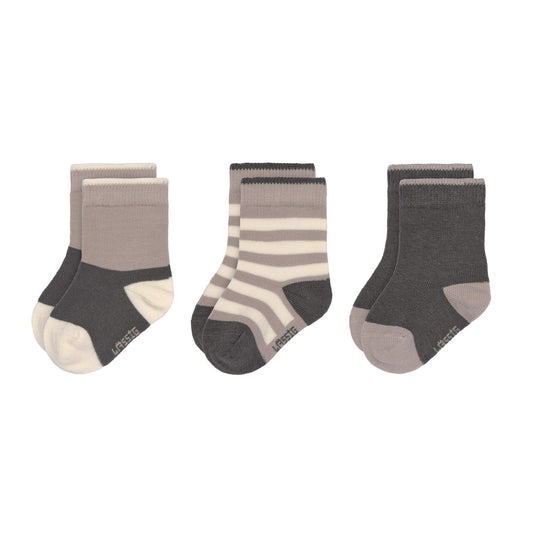 Lot de 3 paires de chaussettes - Anthracite & taupe