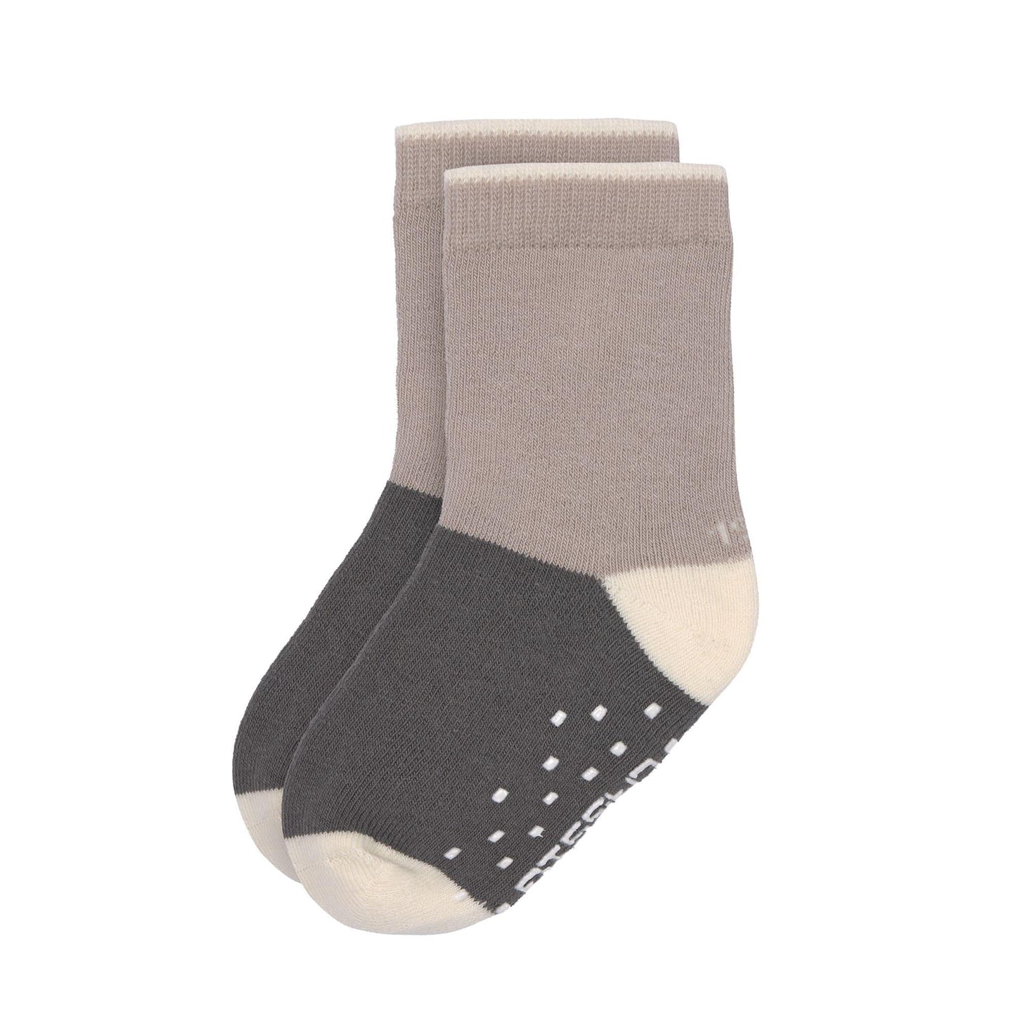 Lot de 3 paires de chaussettes anti-dérapantes - Anthracite & taupe