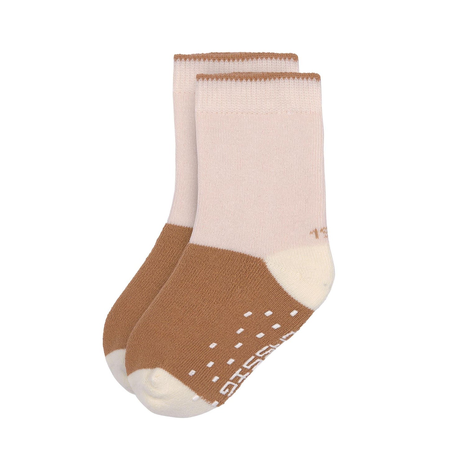 Lot de 3 paires de chaussettes anti-dérapantes - Pink & caramel