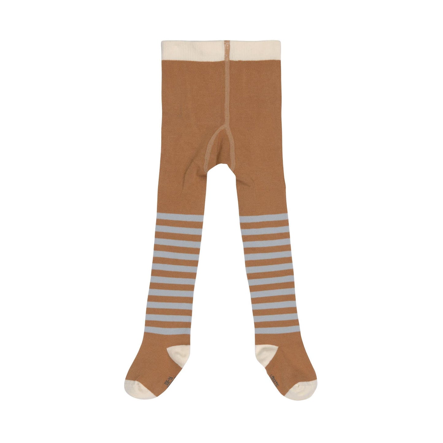 Collants - Half Striped Caramel & Light blue