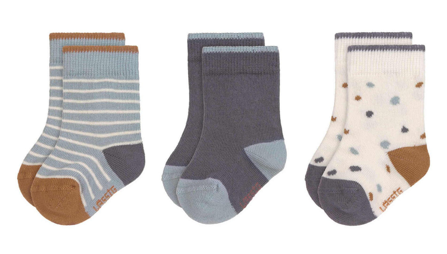 Lot de 3 paires de chaussettes - Mouton - Bleu