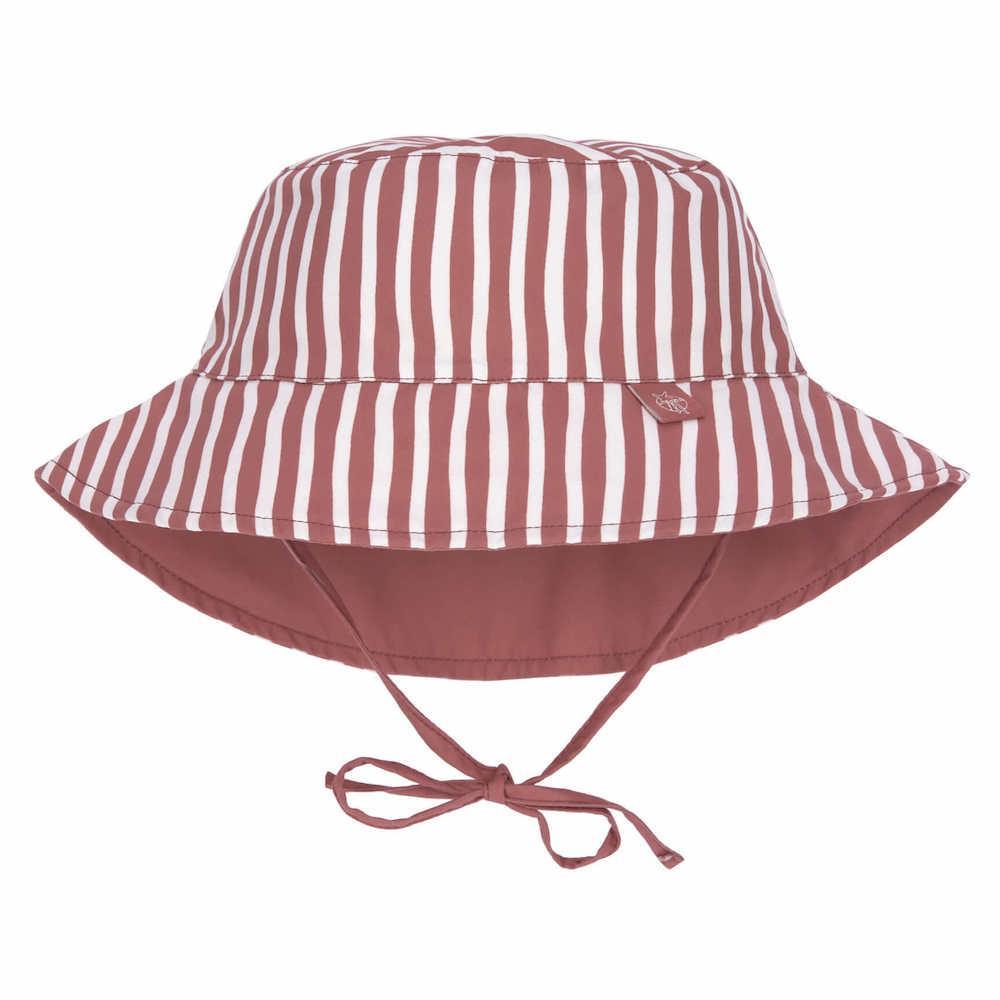 Chapeau de soleil réversible anti-UV - Stripes red