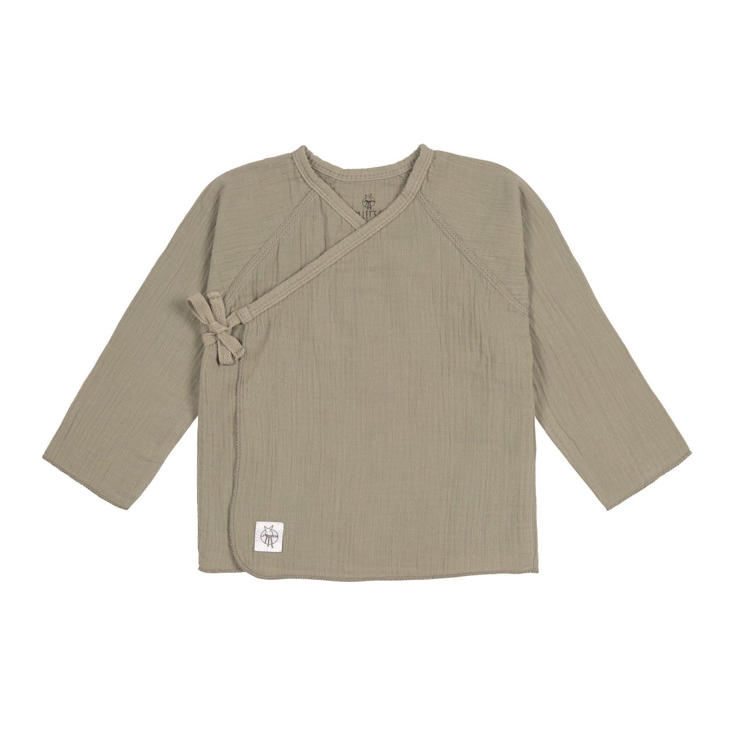 Kimono en mousseline de coton bio - Olive