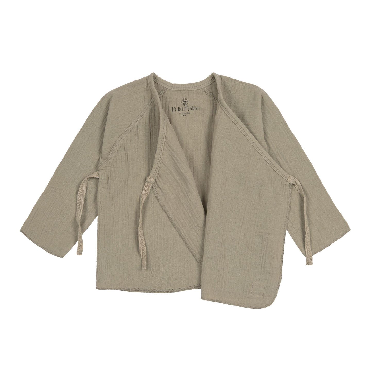 Kimono en mousseline de coton bio - Olive