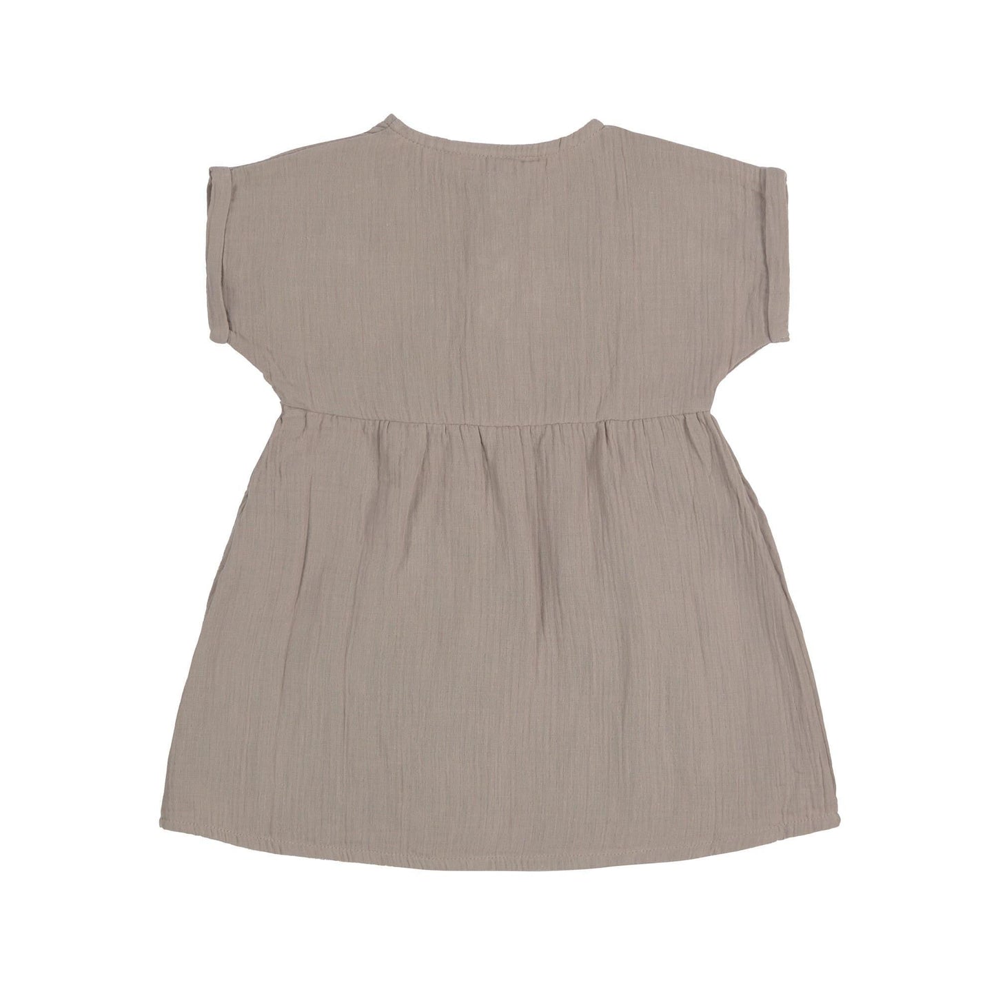 Robe en mousseline de coton bio - Taupe