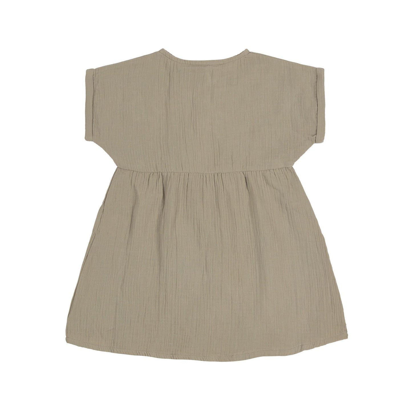 Robe en mousseline de coton bio - Olive