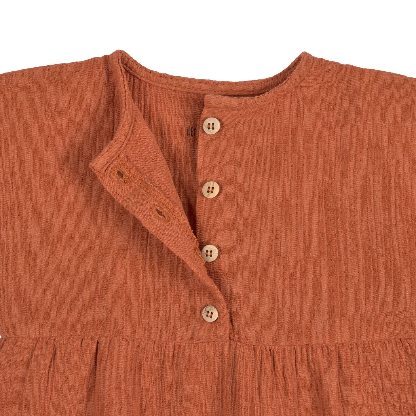 Robe en mousseline de coton bio - Rust