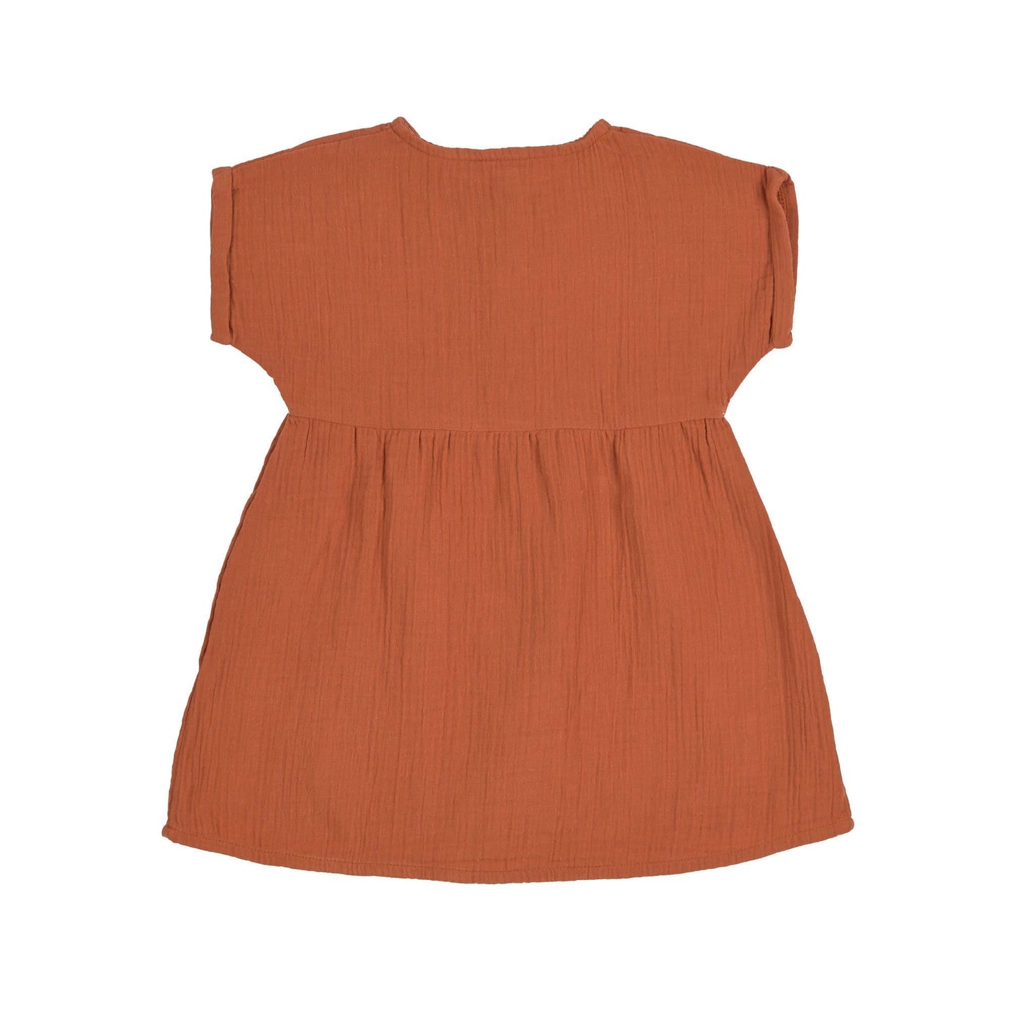 Robe en mousseline de coton bio - Rust