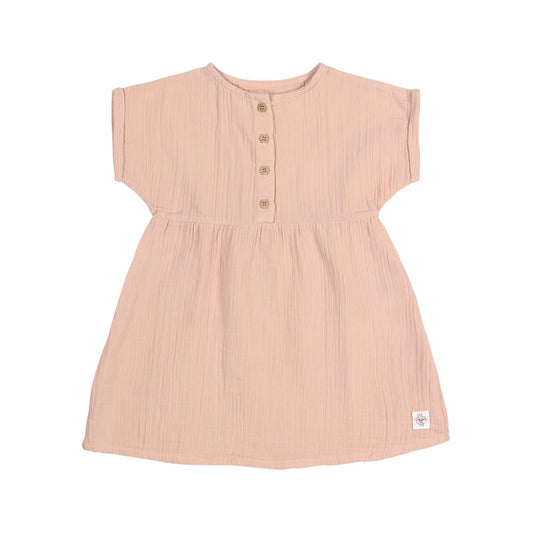 Robe en mousseline de coton bio - Powder pink