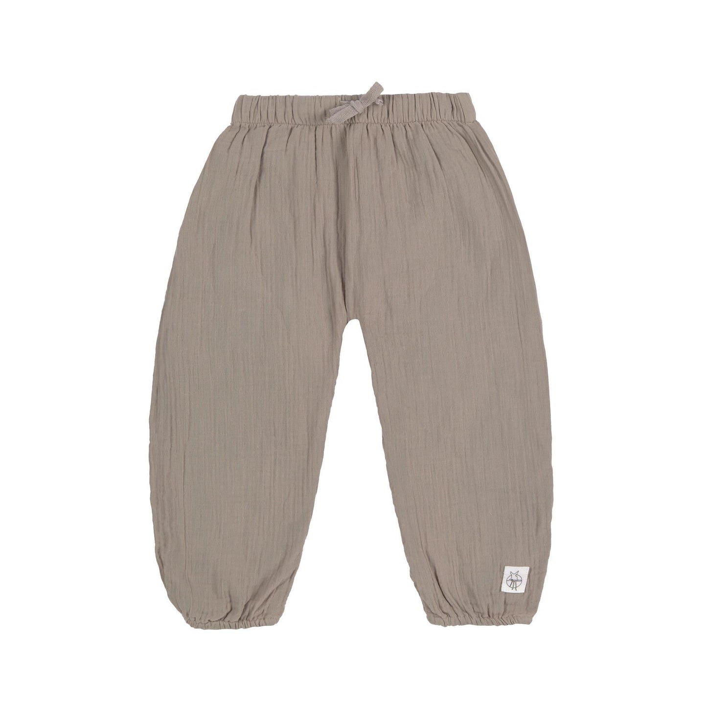 Pantalon en mousseline de coton bio - Taupe