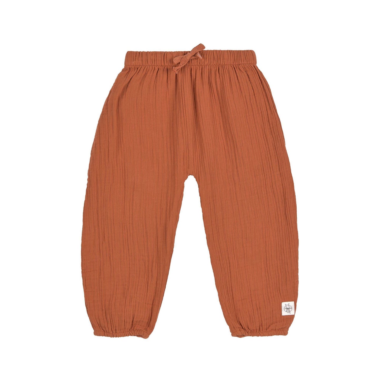 Pantalon en mousseline de coton bio - Rust