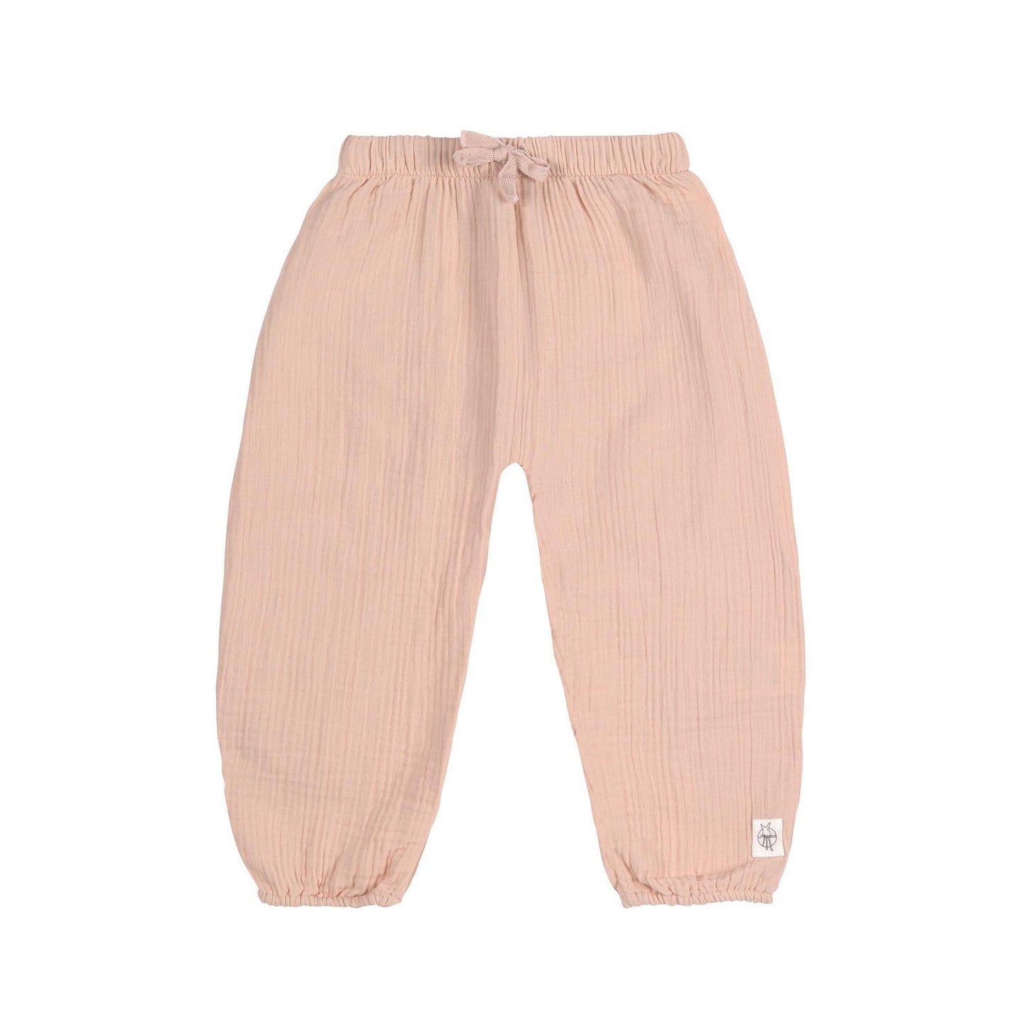 Pantalon en mousseline de coton bio - Powder pink