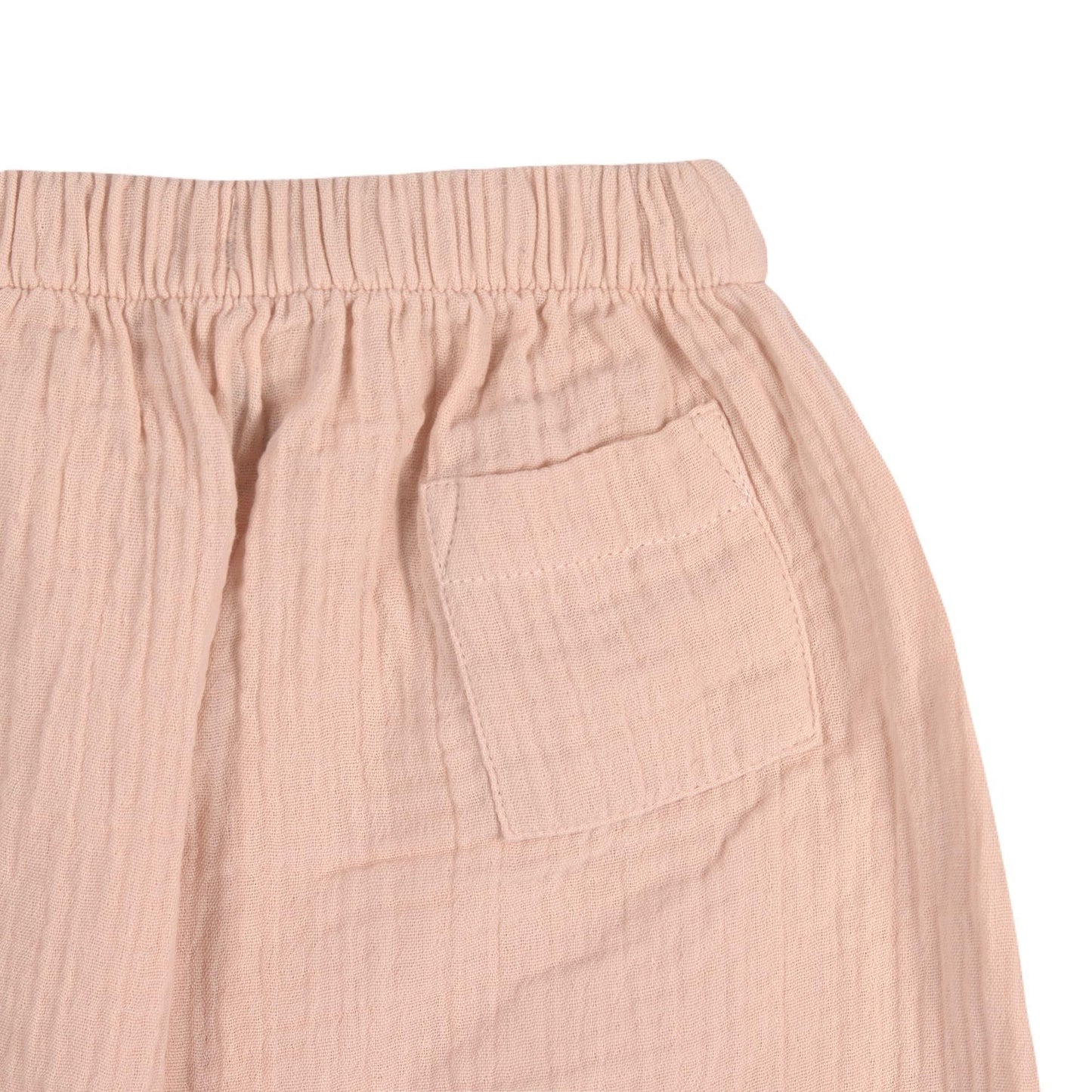 Pantalon en mousseline de coton bio - Powder pink