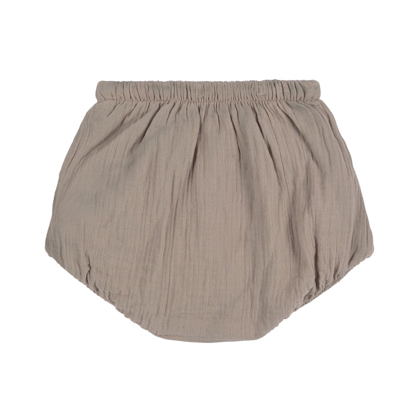 Culotte-short en mousseline de coton bio - Taupe