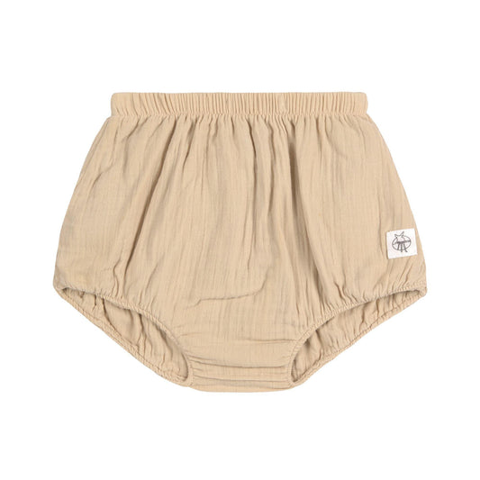 Culotte-short en mousseline de coton bio - Nature