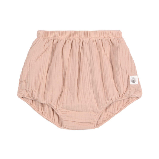 Culotte-short en mousseline de coton bio - Powder pink