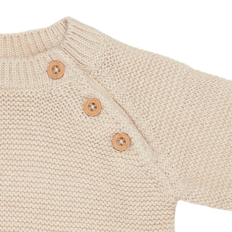 Grenouillère en Tricot sand - Little Dutch