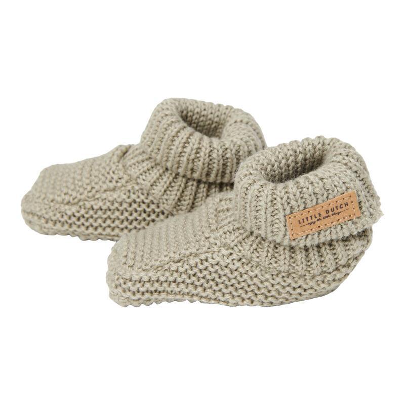 Chaussons pour bébé olive - Little Dutch