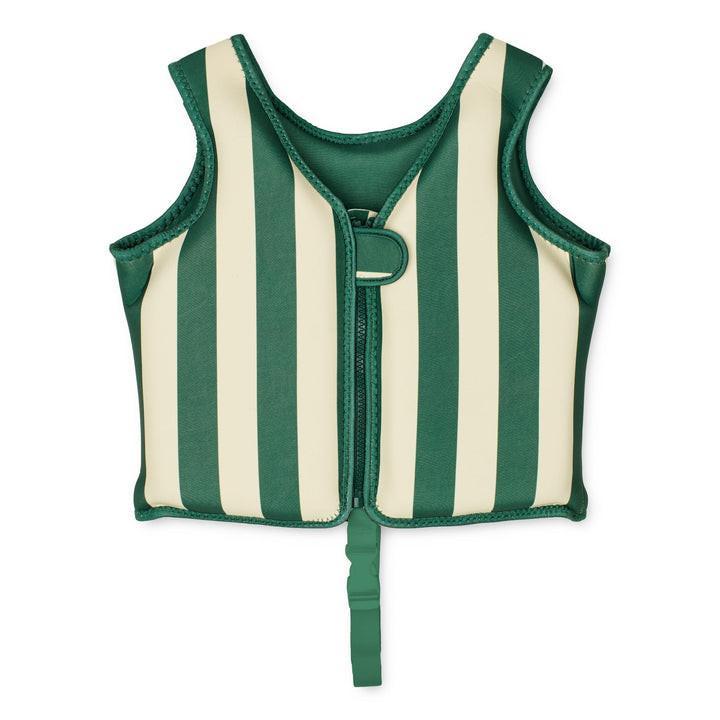 Liewood Dove Stripe Garden Green/Crème de la Crème Parent Swimming Vest