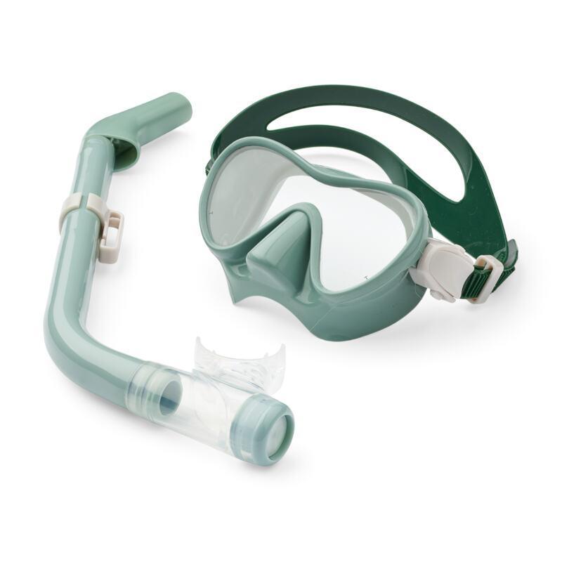 Liewood Jacques Peppermint Mix Parent Beach Set with Snorkel and Mask