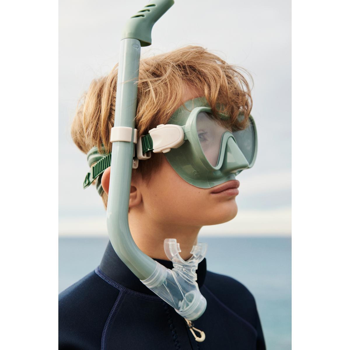 Liewood Jacques Peppermint Mix Parent Beach Set with Snorkel and Mask