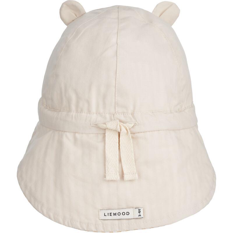 Liewood Child Sun Protection Reversible Hat Gorm Y/D Stripes Yellow Mellow / Cream de la Cream Parent