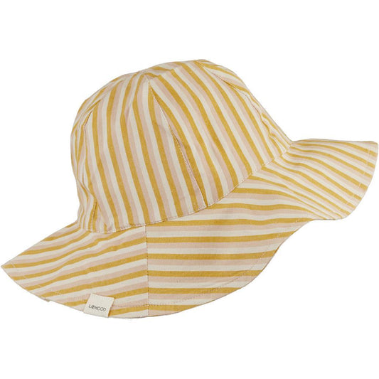 Liewood Amelia Y/D Stripe Peach/Sandy/Yellow Mellow Kids Sun Hat - Parent