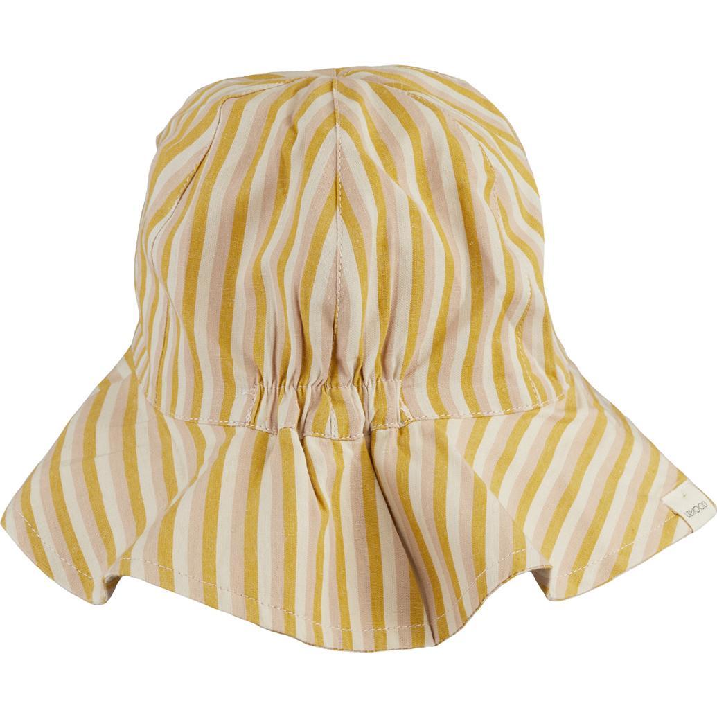 Liewood Amelia Y/D Stripe Peach/Sandy/Yellow Mellow Kids Sun Hat - Parent