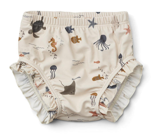 Liewood Cute Baby - Mila Sea Creature & Sandy Mix Parent Swim Diaper