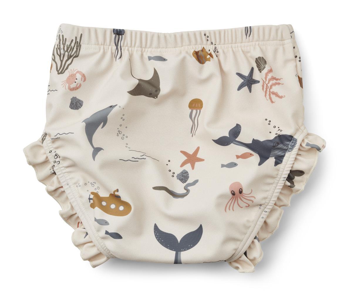 Liewood Cute Baby - Mila Sea Creature & Sandy Mix Parent Swim Diaper