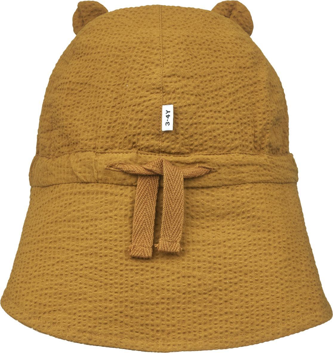 Liewood Reversible Child Sun Hat Gorm Y & D Check Golden Caramel & White Parent