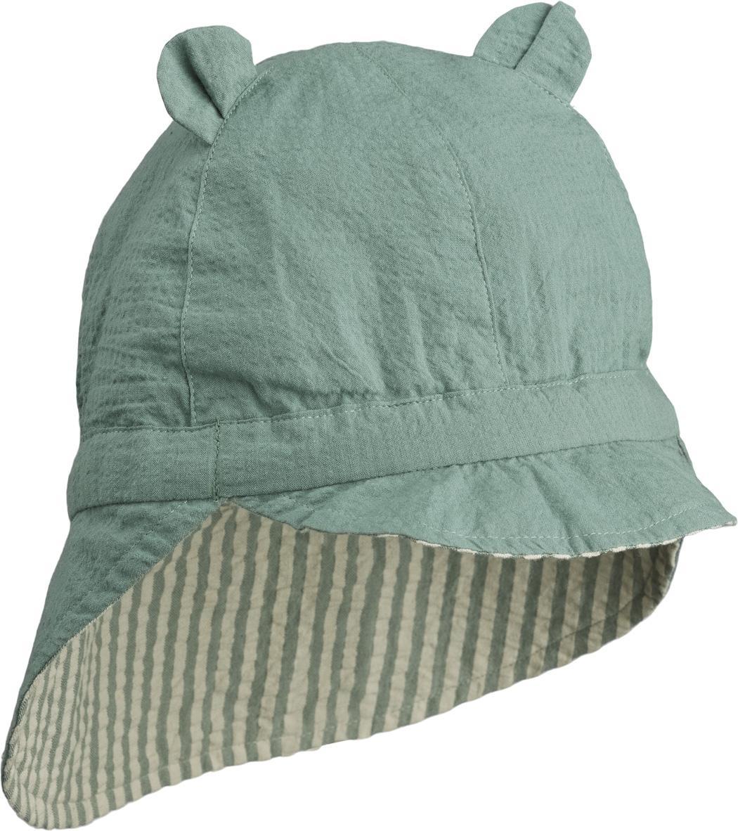 Liewood Reversible Child Sun Hat Gorm Y & D Stripe Peppermint & Sandy Parent