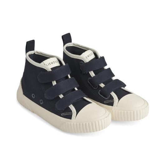 Liewood Midnight Navy Canvas Kids' Sneakers with Velcro Straps for Parents