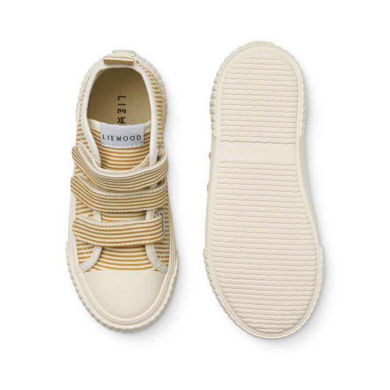 Liewood Yellow Mellow Canvas Kids' Sneakers with Velcro Straps - Cream of the Crop Parent