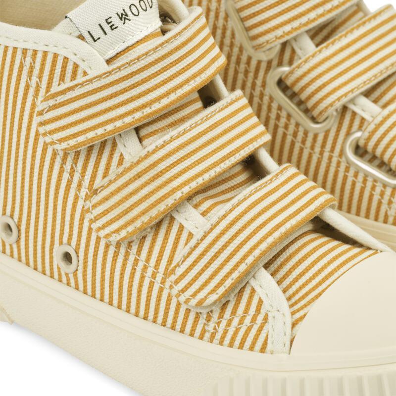 Liewood Yellow Mellow Canvas Kids' Sneakers with Velcro Straps - Cream of the Crop Parent