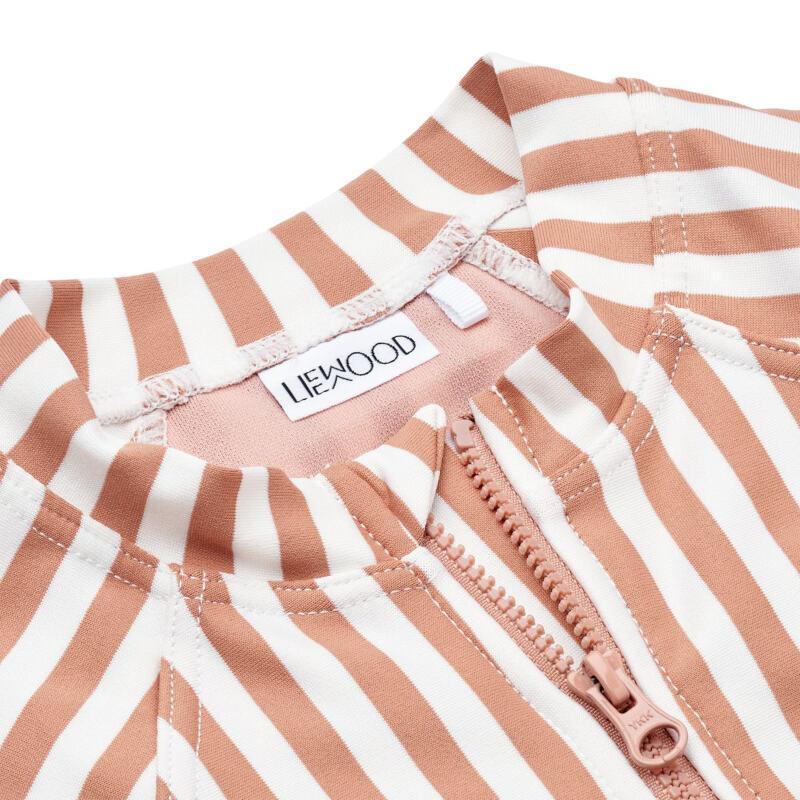 Liewood Tuscany Rose/Crème de la Crème Parent Stripe Swimsuit for Girls by Magali