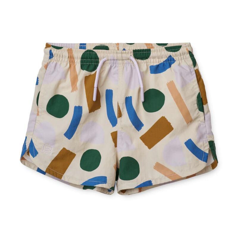 Liewood Kids' Aiden Paint Stroke/Sandy Parent Swim Shorts