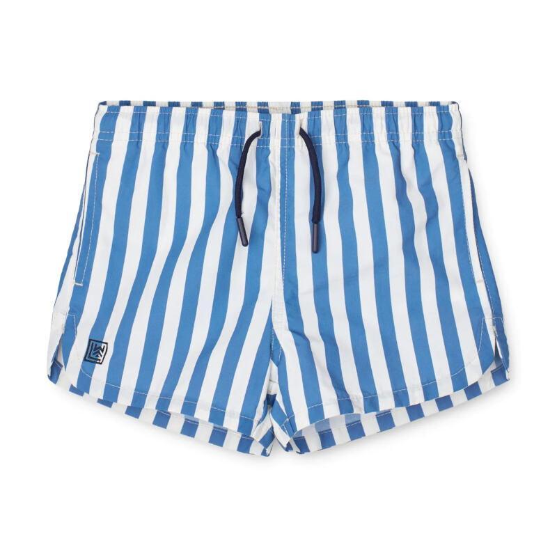 Liewood Aiden Stripe Riverside Kids Swim Shorts / Cream of the Crop Parent