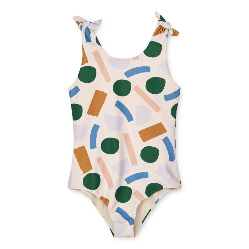 Liewood Girl's Swimwear Bitte Paint Stroke - Sandy Parent