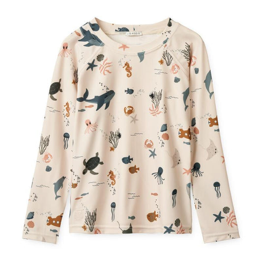 Liewood Noah Sea Creature Long Sleeve Swim Shirt by Sandy Parent