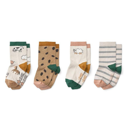 Liewood Silas Farm and Sandy Children's Socks Set of 4 Pairs