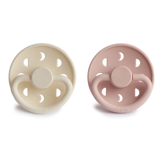 Set de 2 tétines Moon en silicone - Blush & Cream