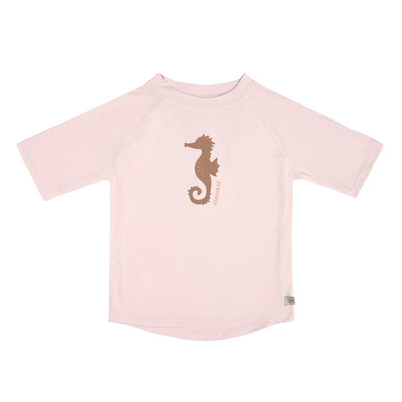 T-shirt de bain anti-UV - Hippocampe - Rose clair