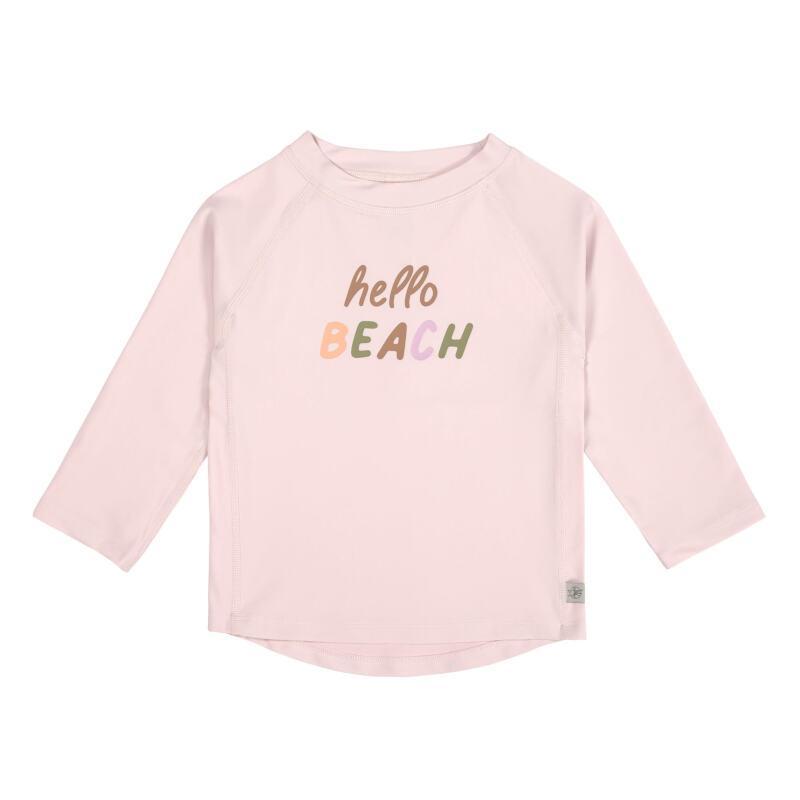 T-shirt de bain anti-UV manches longues - Hello Beach - Rose clair