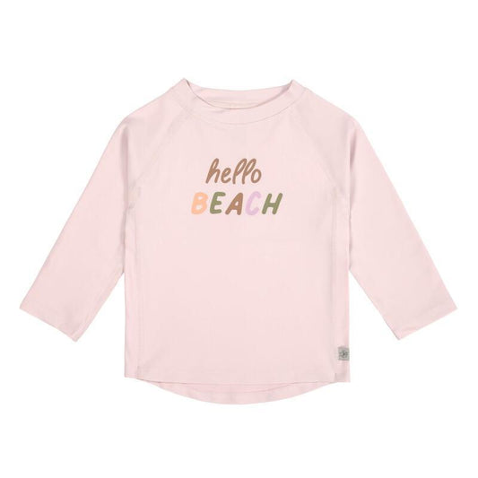 T-shirt de bain anti-UV manches longues - Hello Beach - Rose clair